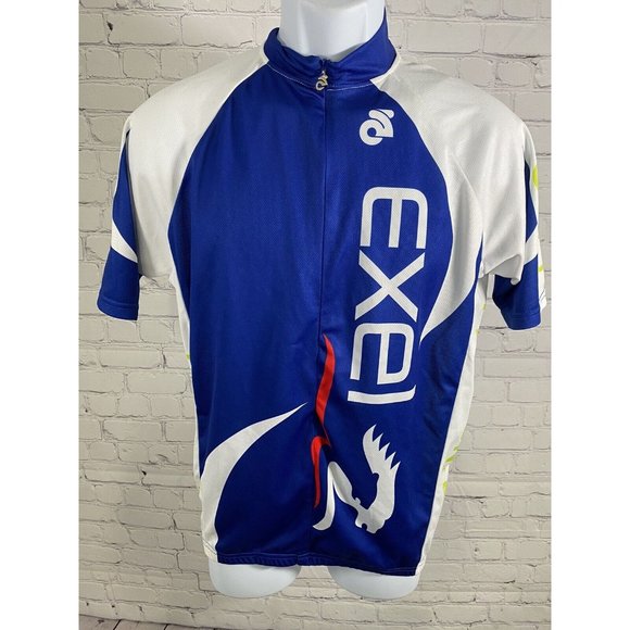 Exel Champ-Sys Pelotonia Multicolored Biking Riding Cycling Half Zip Shirt L - Picture 1 of 10